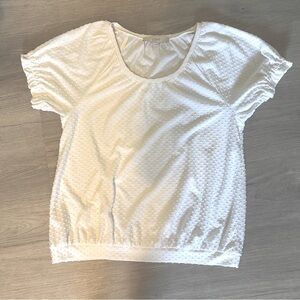 LOFT Short Sleeve Blouse White